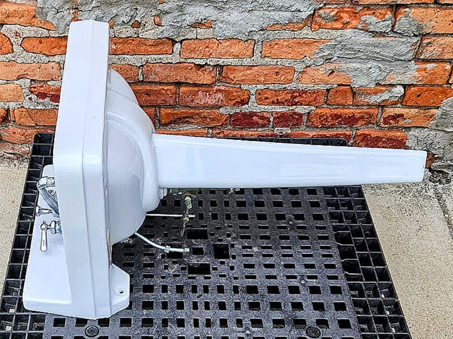 RECLAIMED VINTAGE ART DECO CRANE NORWICH PEG-LEG PEDESTAL FAUCET SINK FREE SHIP