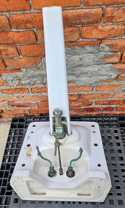 RECLAIMED VINTAGE ART DECO CRANE NORWICH PEG-LEG PEDESTAL FAUCET SINK FREE SHIP