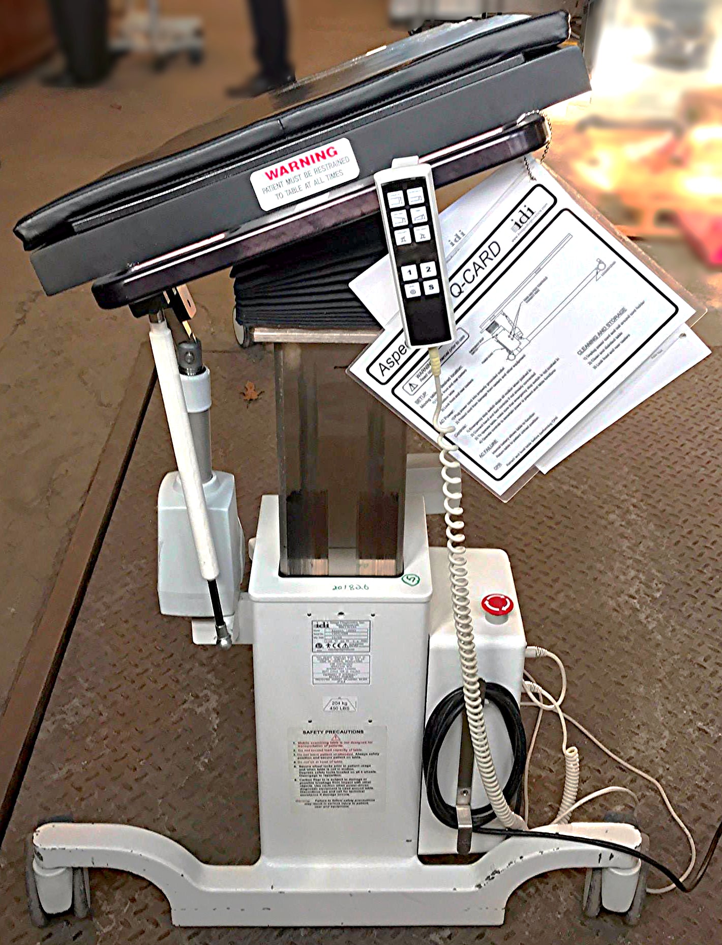 IDI ASPECT 100RT X-Ray CArm HI-LO IMAGING EXAM TABLE FOOT HAND REMOTE WATCHVIDEO