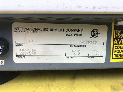 REFURBISHED IEC CL-4 CENTRIFUGE with 818 ROTOR WATCH VIDEO FREE SHIPPING