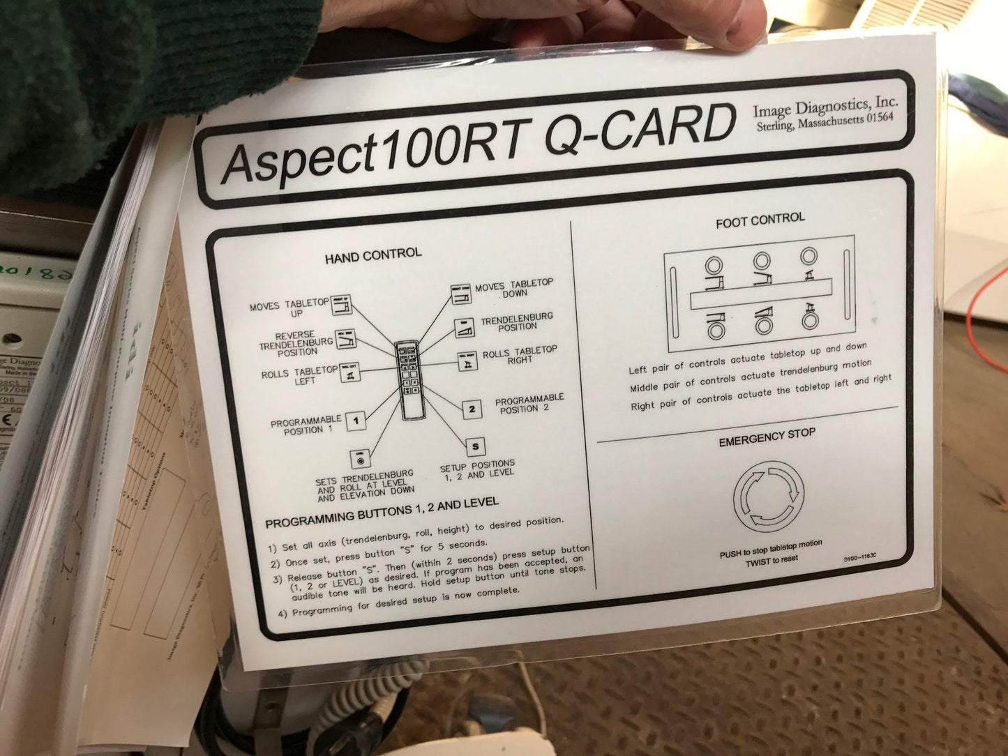 IDI ASPECT 100RT X-Ray CArm HI-LO IMAGING EXAM TABLE FOOT HAND REMOTE WATCHVIDEO