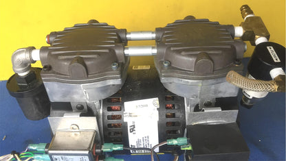 GAST 75R645-P101-H301X TWIN CYLINDER 30 psi VACUUM PUMP COMPRESSOR FREE SHIP