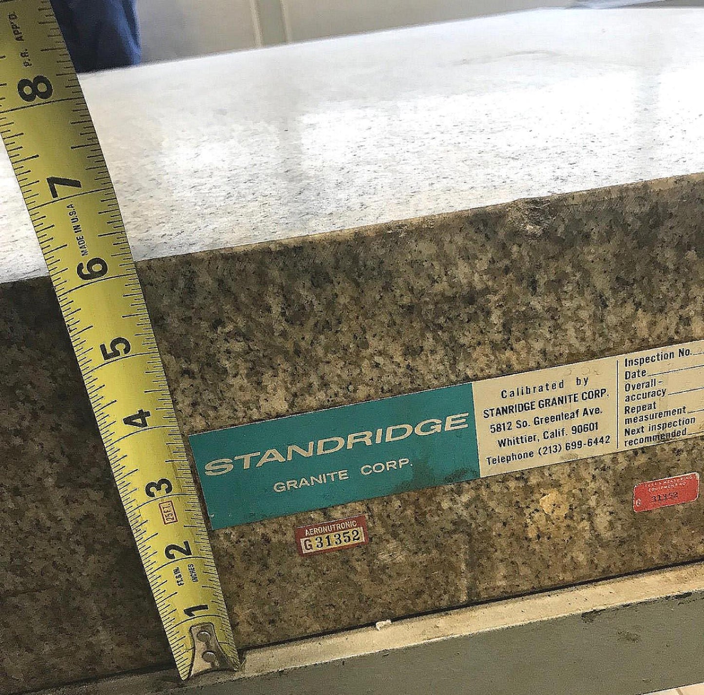 3x5 Feet STANDRIDGE PRECISION GRANITE® SURFACE PLATE OPTICAL ANTIVIBRATION TABLE