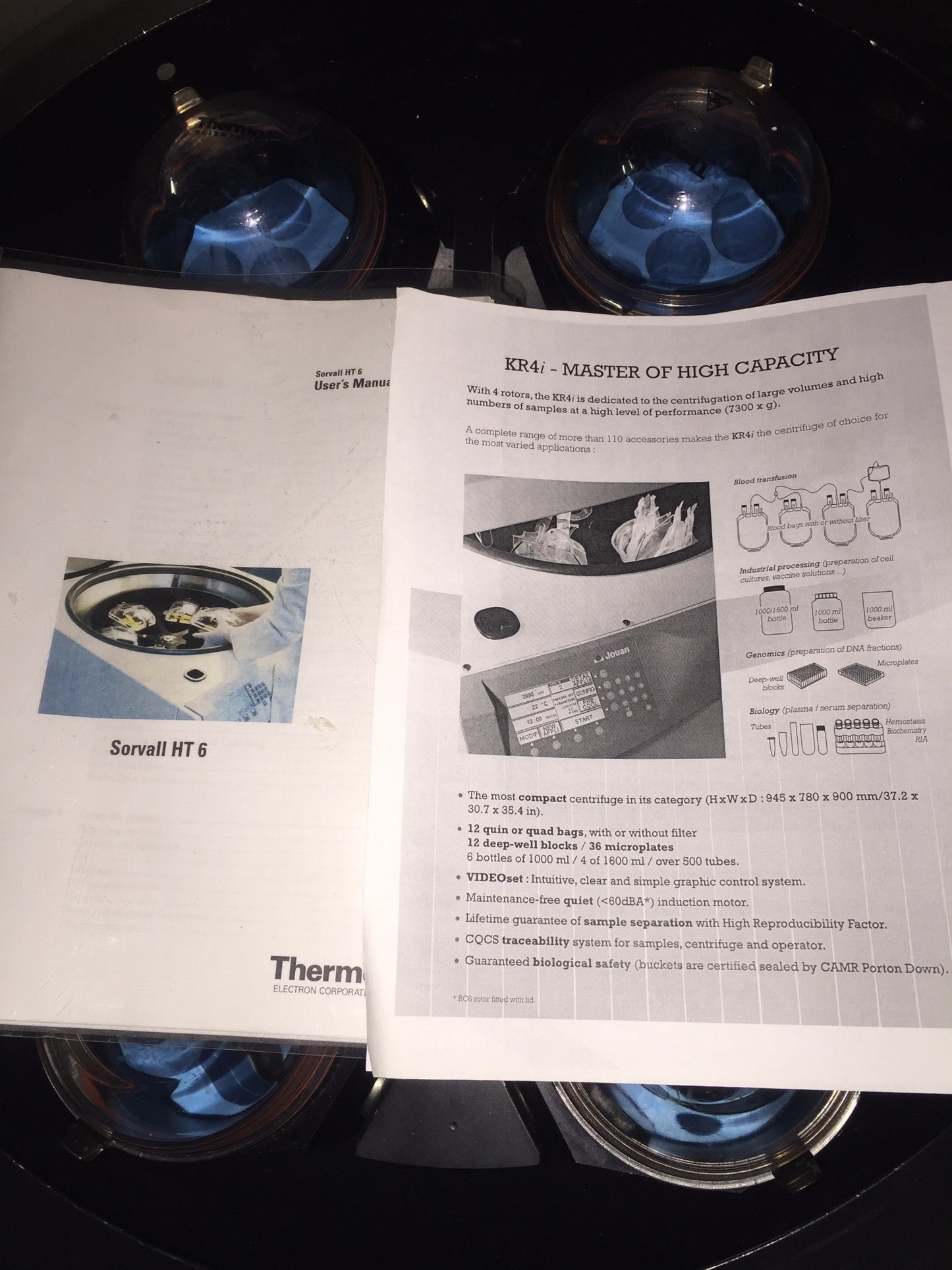 SORVALL HT-6 REFRIGERATED LOW SPEED CENTRIFUGE RP6 6Liter ROTOR RC3C BLOOD LAB