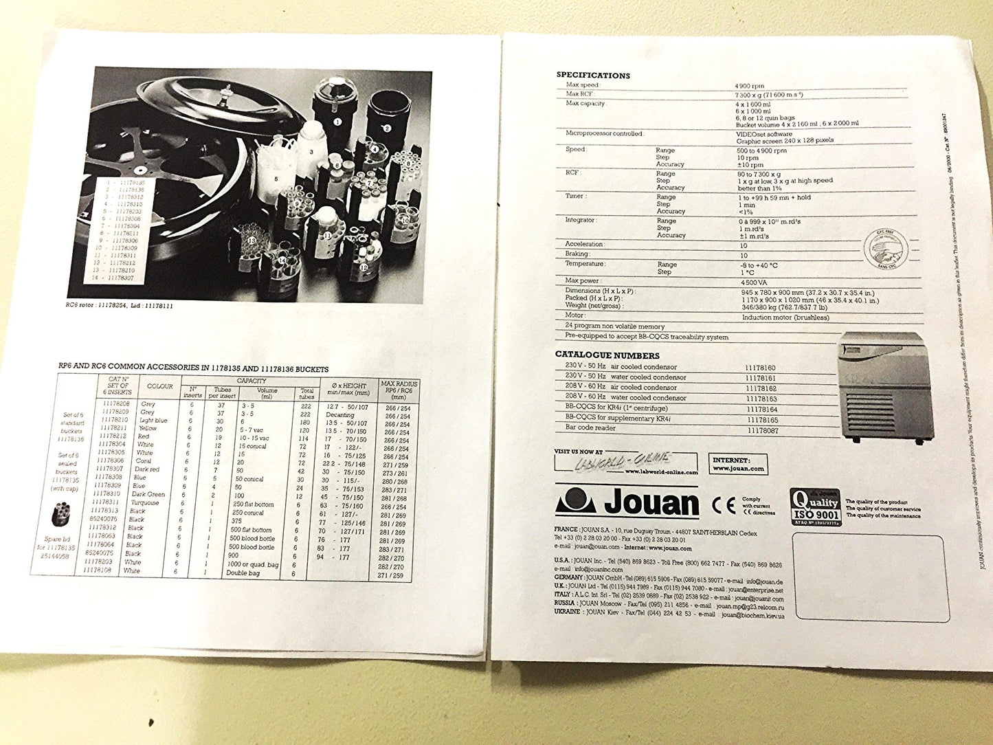 SORVALL HT-6 REFRIGERATED LOW SPEED CENTRIFUGE RP6 6Liter ROTOR RC3C BLOOD LAB