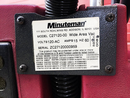 MINUTEMAN MPV 31 WIDE AREA WALK BEHIND AUTO POWER SWEEPER WATCH VIDEO FREE SHIP