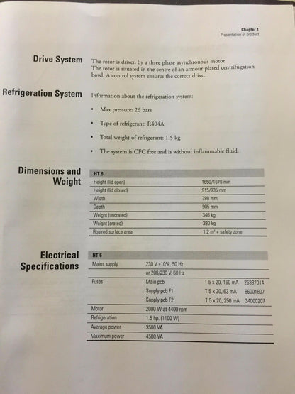 SORVALL HT-6 REFRIGERATED LOW SPEED CENTRIFUGE RP6 6Liter ROTOR RC3C BLOOD LAB
