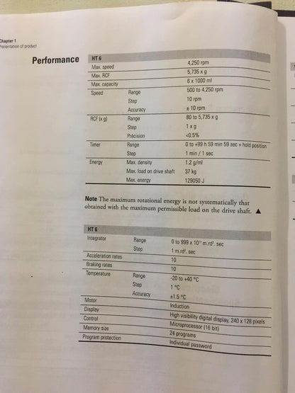SORVALL HT-6 HIGH CAPACITY FLOOR REFRIGERATED LOW SPEED CENTRIFUGE RP6