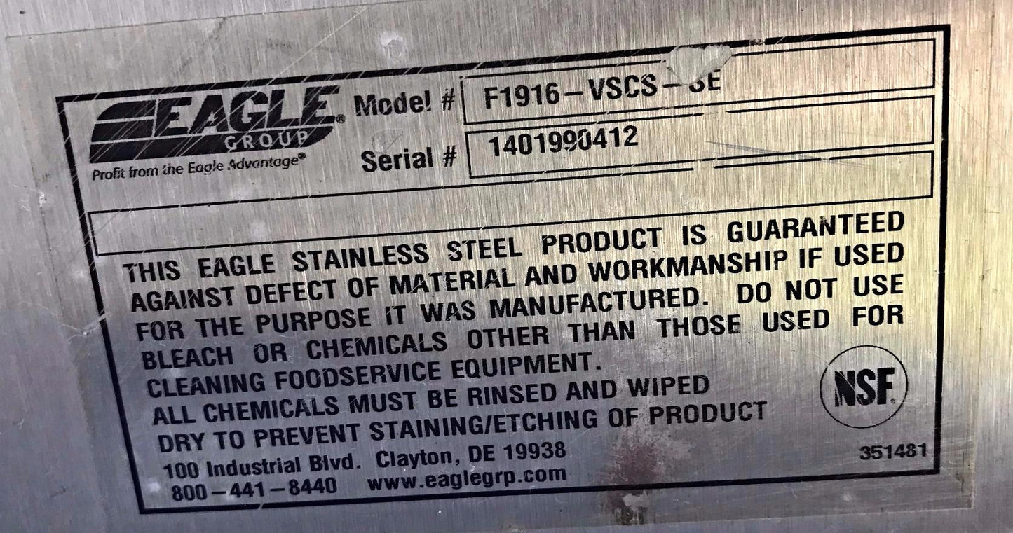 EAGLE F1916-VSCS-SE STAINLESS STEEL MOP SINK DISPENSER CABINET STORAGE FREE SHIP
