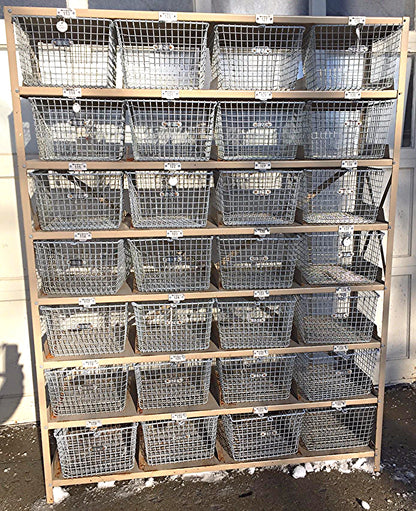 GYMNASIUM LOCKER BASKET UNIT BY MEDART CIRCA 1965 CART 67.5H x 52W RACK FREESHIP
