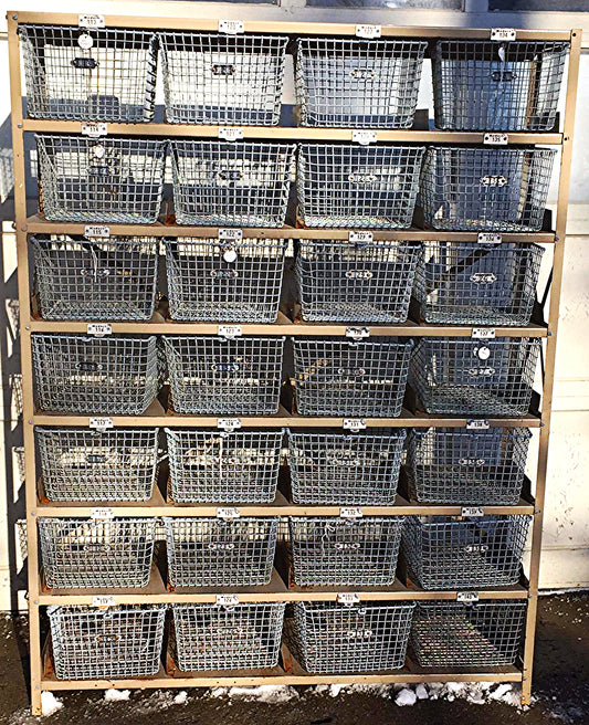 GYMNASIUM LOCKER BASKET UNIT BY MEDART CIRCA 1965 CART 67.5H x 52W RACK FREESHIP