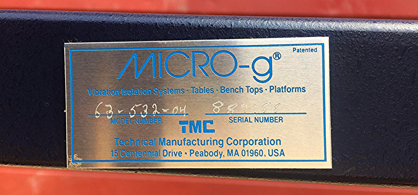 TMC MICRO-G 63532 OPTICAL ANTI VIBRATION ISOLATION LAB MICROSCOPY TABLE FREESHIP