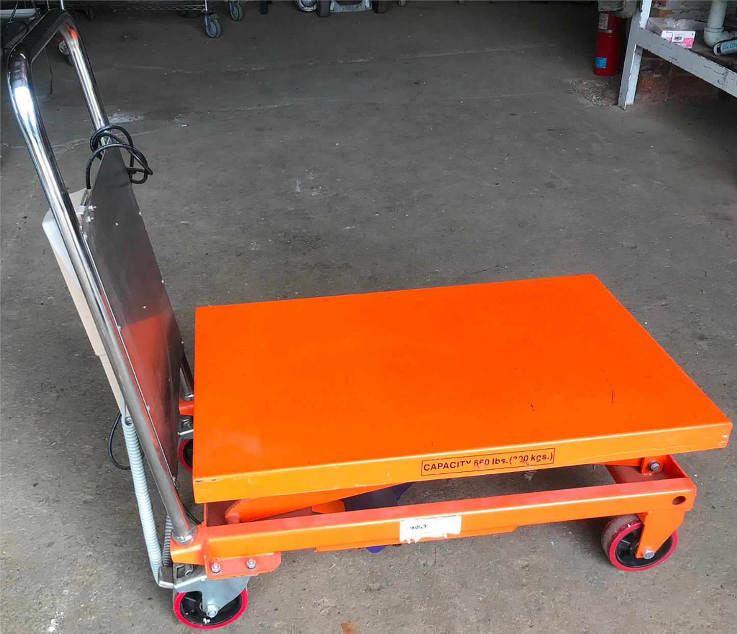 VESTIL™ LA CART PORTABLE ELECTRIC SCISSOR LIFT CART 660Lbs WATCH VIDEO FREE SHIP