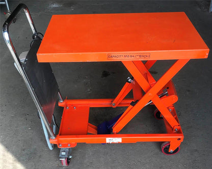 VESTIL POWER CART PORTABLE ELECTRIC SCISSOR LIFT CART 660Lbs WATCHVIDEO FREESHIP