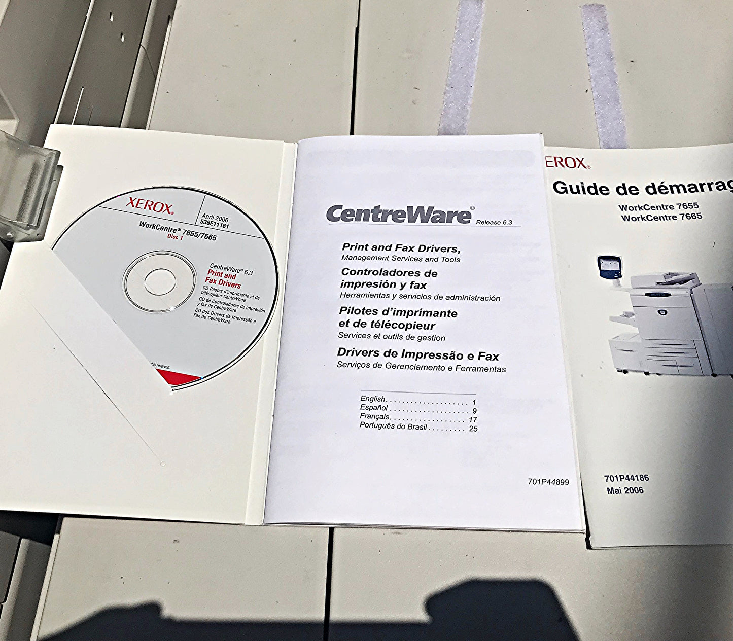 XEROX WORKCENTRE 7655 COLOR LASER COPIER PRINTER SCANNER & Manual WATCH VIDEO