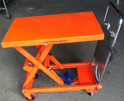 VESTIL POWER CART PORTABLE ELECTRIC SCISSOR LIFT CART 660Lbs WATCHVIDEO FREESHIP