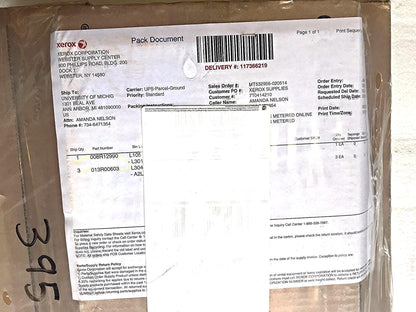 3 XEROX GENUINE OEM CARTRIDGE 013R00603 & 1 008R12990 WORKCENTRE 7655 DocuColor