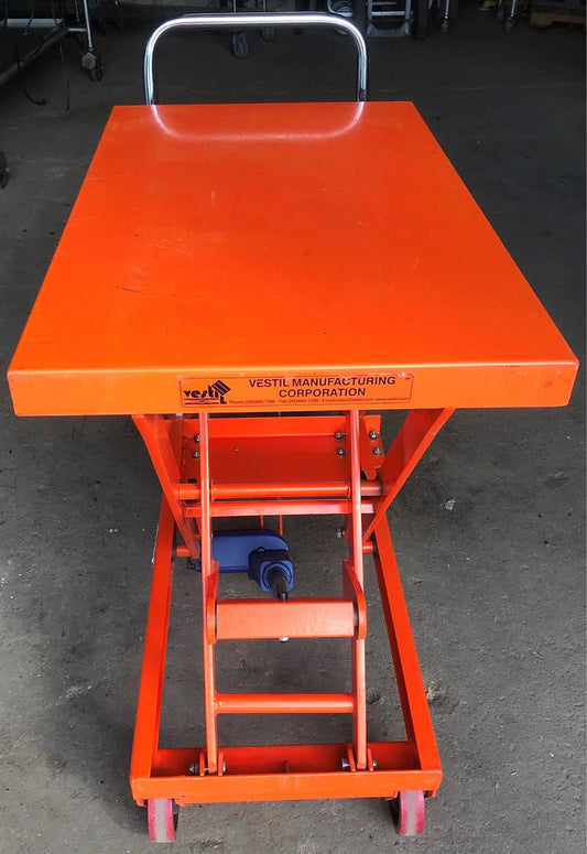 VESTIL™ LA CART PORTABLE ELECTRIC SCISSOR LIFT CART 660Lbs WATCH VIDEO FREE SHIP