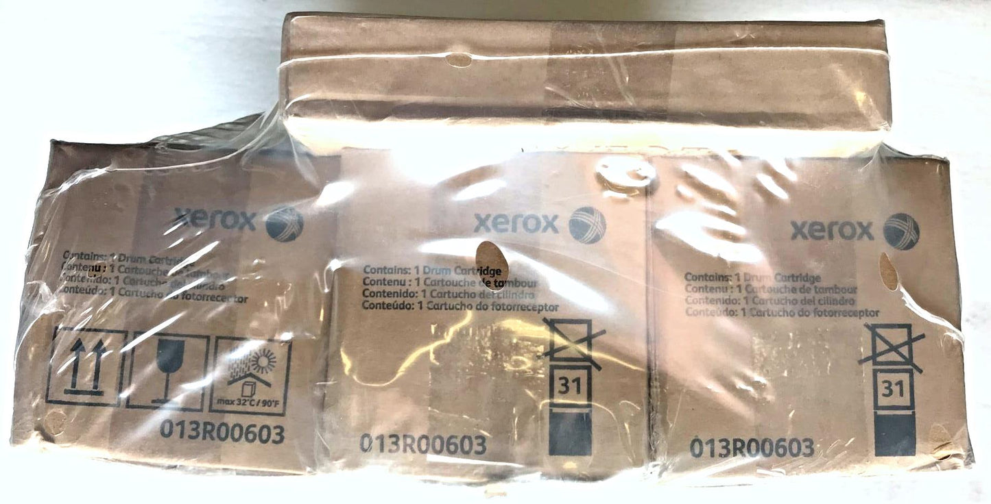 3 XEROX GENUINE OEM CARTRIDGE 013R00603 & 1 008R12990 WORKCENTRE 7655 DocuColor