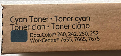 ORIGINAL OEM XEROX CYAN TONER 006R01222 WORKCENTRE 7655 7675 & DocuColor 240 250