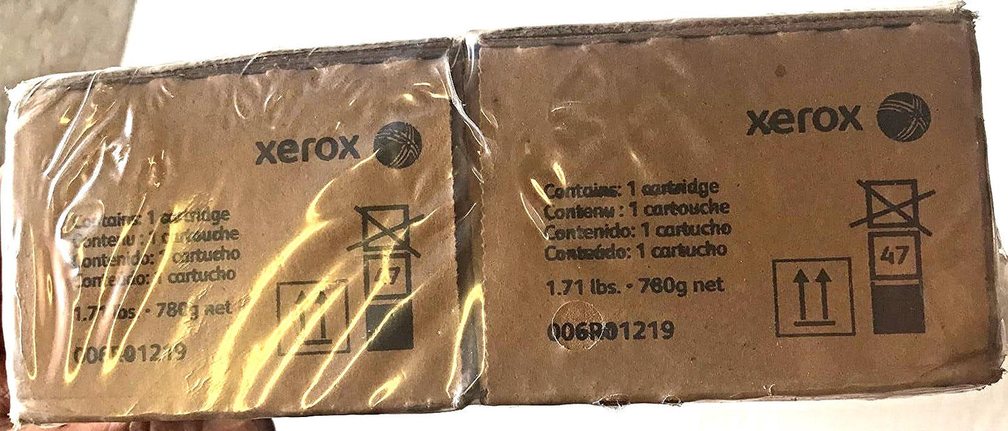 TWO 2 XEROX GENUINE OEM 006R01219 BLACK TONER CARTRIDGE for WORKCENTRE DocuColor