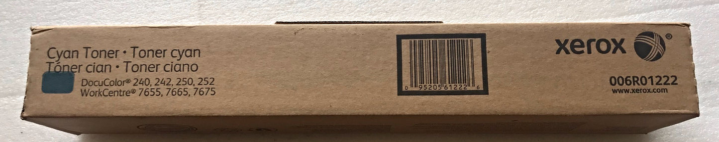 ORIGINAL OEM XEROX CYAN TONER 006R01222 WORKCENTRE 7655 7675 & DocuColor 240 250