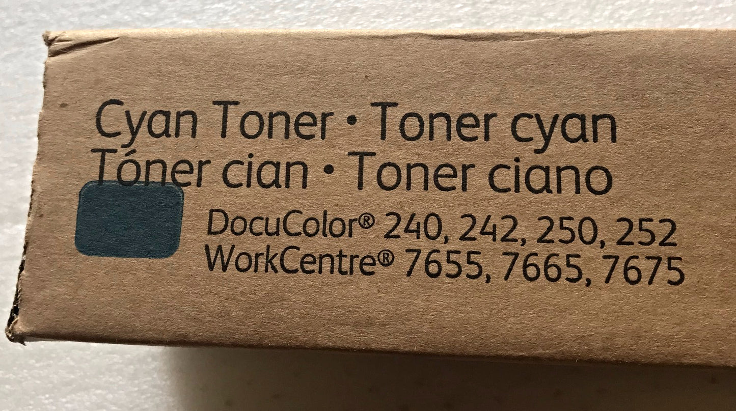 ORIGINAL OEM XEROX CYAN TONER 006R01222 WORKCENTRE 7655 7675 & DocuColor 240 250