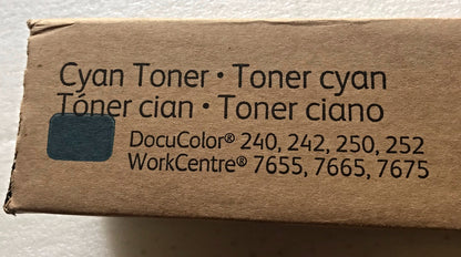 ORIGINAL OEM XEROX CYAN TONER 006R01222 WORKCENTRE 7655 7675 & DocuColor 240 250