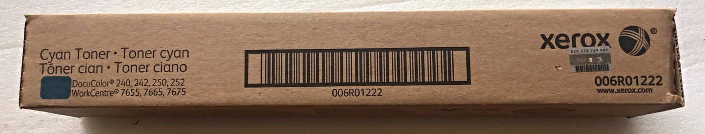 ORIGINAL OEM XEROX CYAN TONER 006R01222 WORKCENTRE 7655 7675 & DocuColor 240 250