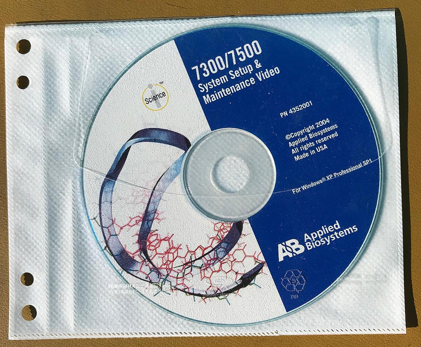 APPLIED BIOSYSTEMS 7300 Real-Time PCR System DVD & MANUAL WATCH VIDEO *WARRANTY*