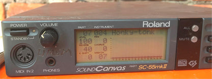 ROLAND MIDI SOUND GENERATOR SC-55mkII ORIGINAL POWER SUPPLY MOUNT RACK FREE SHIP