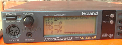 ROLAND MIDI SOUND GENERATOR SC-55mkII ORIGINAL POWER SUPPLY MOUNT RACK FREE SHIP