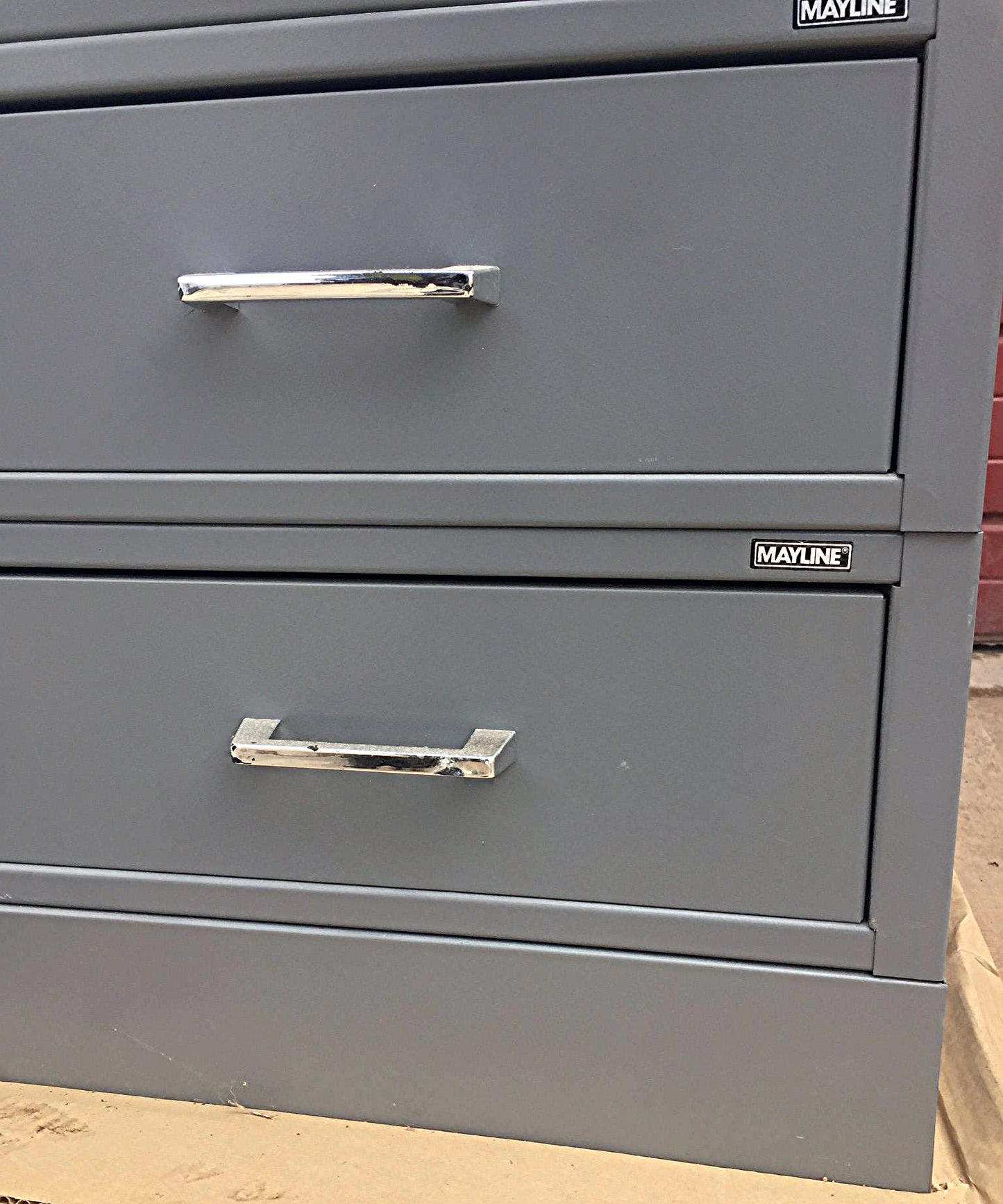 MAYLINE RARE 7 DRAWER STEEL MAP FILE 40W x 28H x 28D w/Base WATCH VIDEO FREESHIP