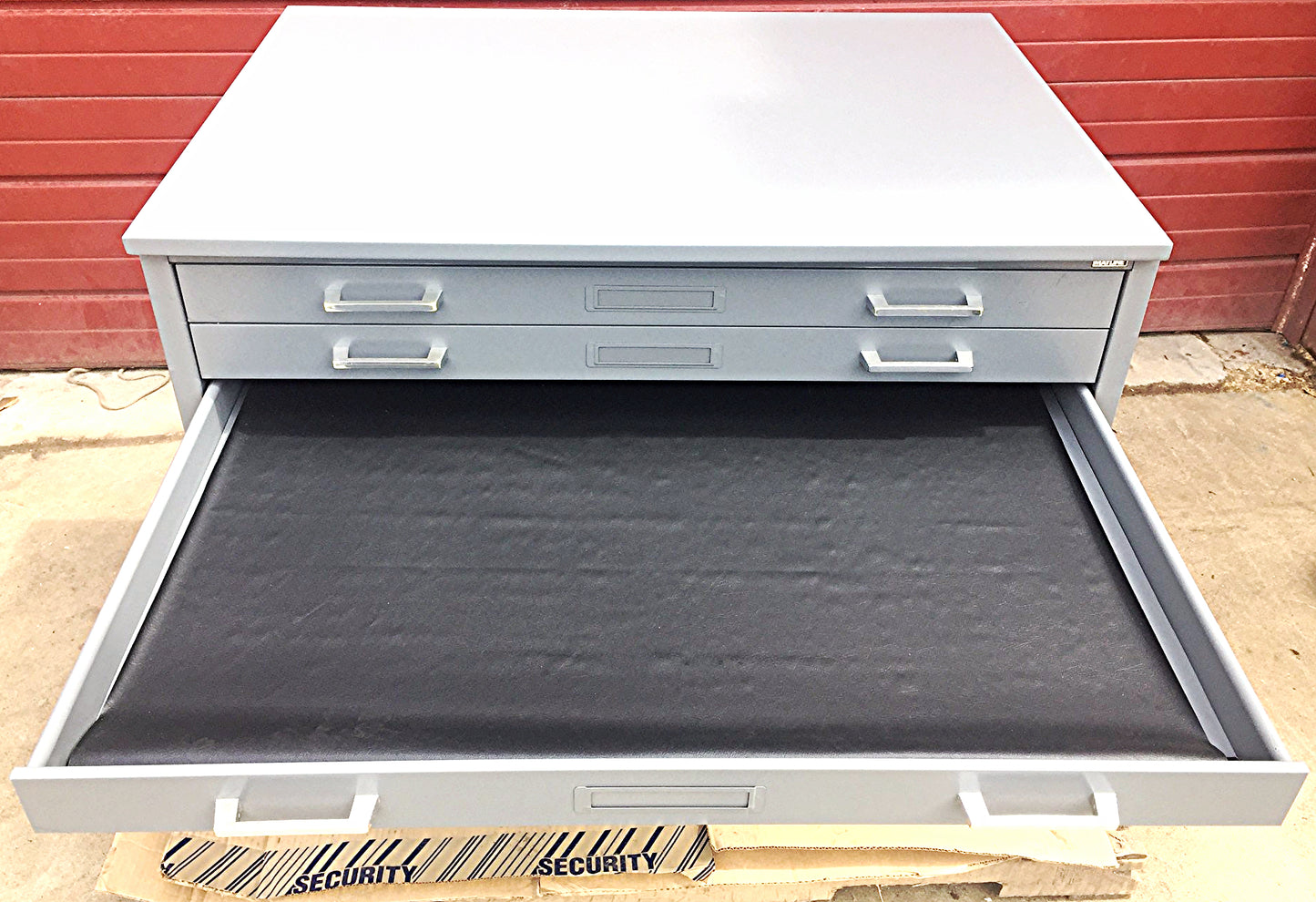 MAYLINE RARE 7 DRAWER STEEL MAP FILE 40W x 28H x 28D w/Base WATCH VIDEO FREESHIP