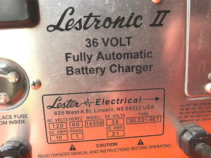 LESTRONIC II 36VOLT BATTERY CHARGER NOBLES TENNANT MINUTEMAN GOLF CART FREE SHIP