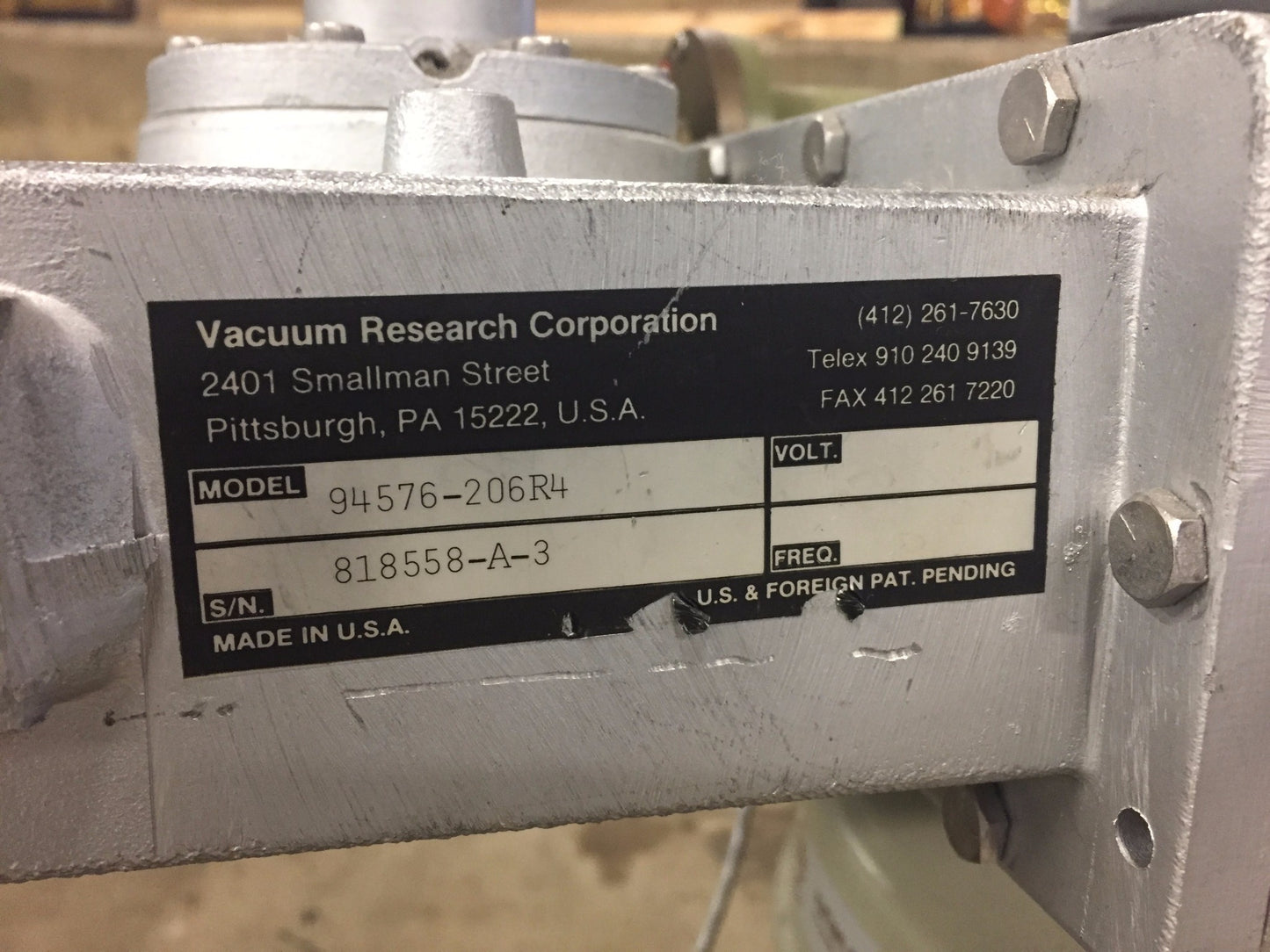 VARIAN VHS-4 DIFFUSION PUMP BFA CRYOSTAT VACUUM IONIZATION 843 SD-300 COLD TRAP