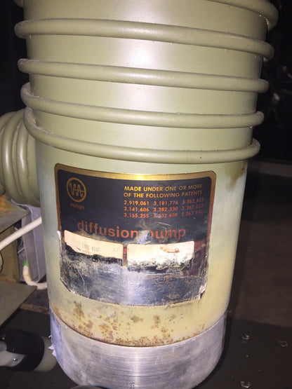 VARIAN VHS-4 DIFFUSION PUMP BFA CRYOSTAT VACUUM IONIZATION 843 SD-300 COLD TRAP