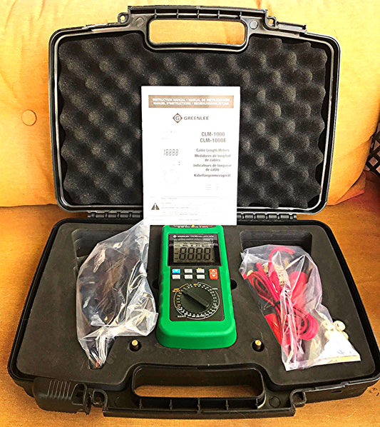 BRAND NEW & CASE GREENLEE CLM-1000 SINGLE CONDUCTOR CABLE LENGTH METER FREE SHIP