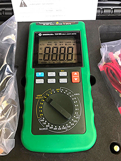 BRAND NEW & CASE GREENLEE CLM-1000 SINGLE CONDUCTOR CABLE LENGTH METER FREE SHIP