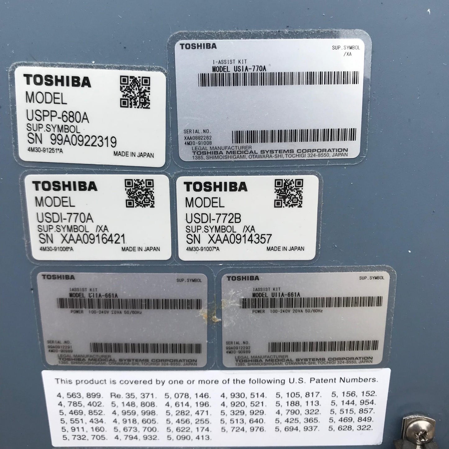 TOSHIBA XARIO XG ULTRASOUND BIOPSY ADAPTOR UAGV-027A UIIA-66IA PROBES WATCHVIDEO