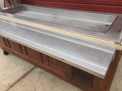 ATLAS METAL IND SET-N-SERVE ICED SALAD FOOD COLD BAR BUFFET 1 SIDE TRAY & HOOD j