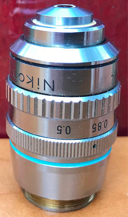 NIKON PLAN 50X/0.85na 160/- OIL IMMERSION IRIS OBJECTIVE 100%GUARANTEE FREE SHIP