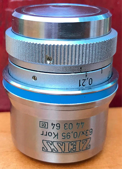 ZEISS PLAN-NEOFLUAR 63x0,95 /0.13-0,21 KORR LENS 100% PERFECT COND FREE SHIPPING