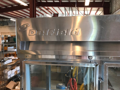 DELFIELD 3 TIER GLASS SPLIT DOOR PASS THROUGH REACH IN REFRIGERATOR FREESHIP