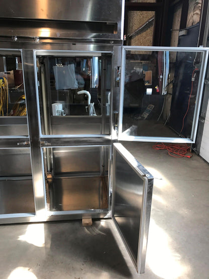 DELFIELD 3 TIER GLASS SPLIT DOOR PASS THROUGH REACH IN REFRIGERATOR FREESHIP