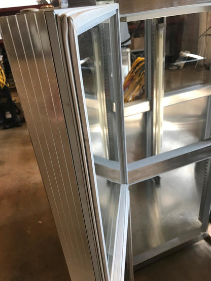 DELFIELD 3 TIER GLASS SPLIT DOOR PASS THROUGH REACH IN REFRIGERATOR FREESHIP