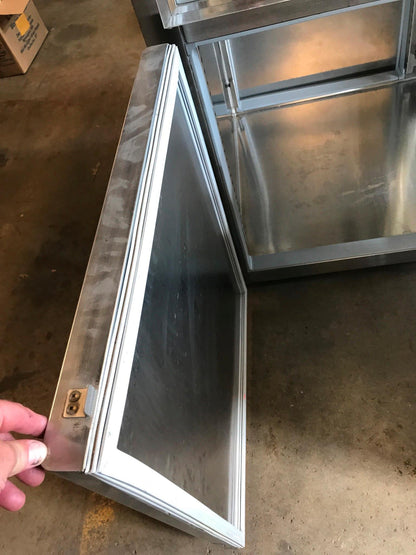 DELFIELD 3 TIER GLASS SPLIT DOOR PASS THROUGH REACH IN REFRIGERATOR FREESHIP