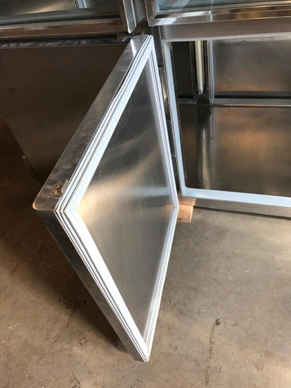 DELFIELD 3 TIER GLASS SPLIT DOOR PASS THROUGH REACH IN REFRIGERATOR FREESHIP