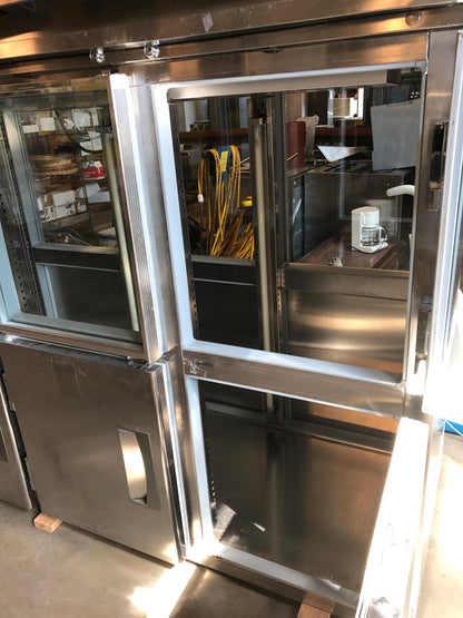 DELFIELD 3 TIER GLASS SPLIT DOOR PASS THROUGH REACH IN REFRIGERATOR FREESHIP