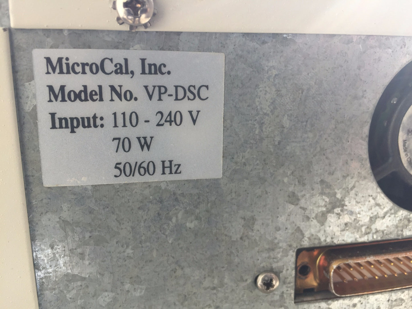 MICROCAL VP-DSC MICROCALORIMETER DIFFERENTIAL SCANNING CALORIMETER FREESHIPPING